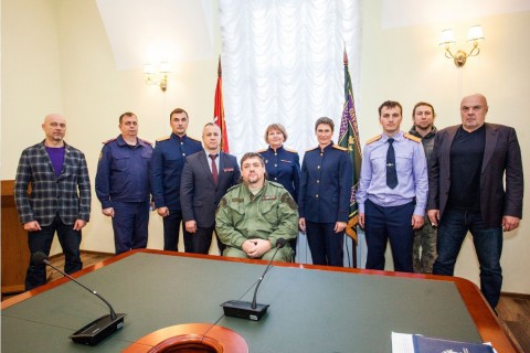 Награждение участников водного похода в Санкт-Петербургской академии Следственного комитета Российской Федерации